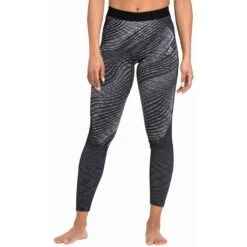 Odlo Blackcomb Eco Base Layer Bottom Long Femme Gris 8 Odlo Blackcomb Eco Base Layer Bottom Long Femme Gris -Salomon Boutique main 188551 60223 Model Front Crop 1 2619
