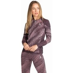 Odlo Base Layer Top Crew Neck Long Sleeve Blackcomb Eco Femme Gris -Salomon Boutique main 188561 30728 Model Front Crop 1 ac6b