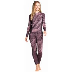 Odlo Base Layer Top Crew Neck Long Sleeve Blackcomb Eco Femme Gris -Salomon Boutique main 188561 30728 Model Front FullBody 1 dd60