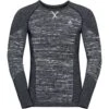 Odlo Base Layer Top Crew Neck Long Sleeve Blackcomb Eco Homme Noir -Salomon Boutique main 188562 60223 Torso Front 1 b720