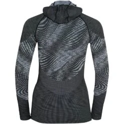 Odlo Blackcomb Eco Base Layer Top With Facemask Long Sleeve Femme Blanc -Salomon Boutique main 188571 60223 Torso Back 1 8785