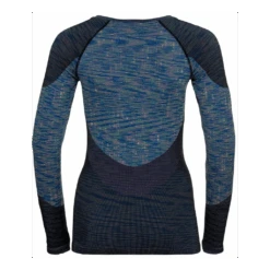 Odlo Base Layer Top Crew Neck Long Sleeves Blackcomb Femme Bleu -Salomon Boutique main 196151 20769 1 bf47