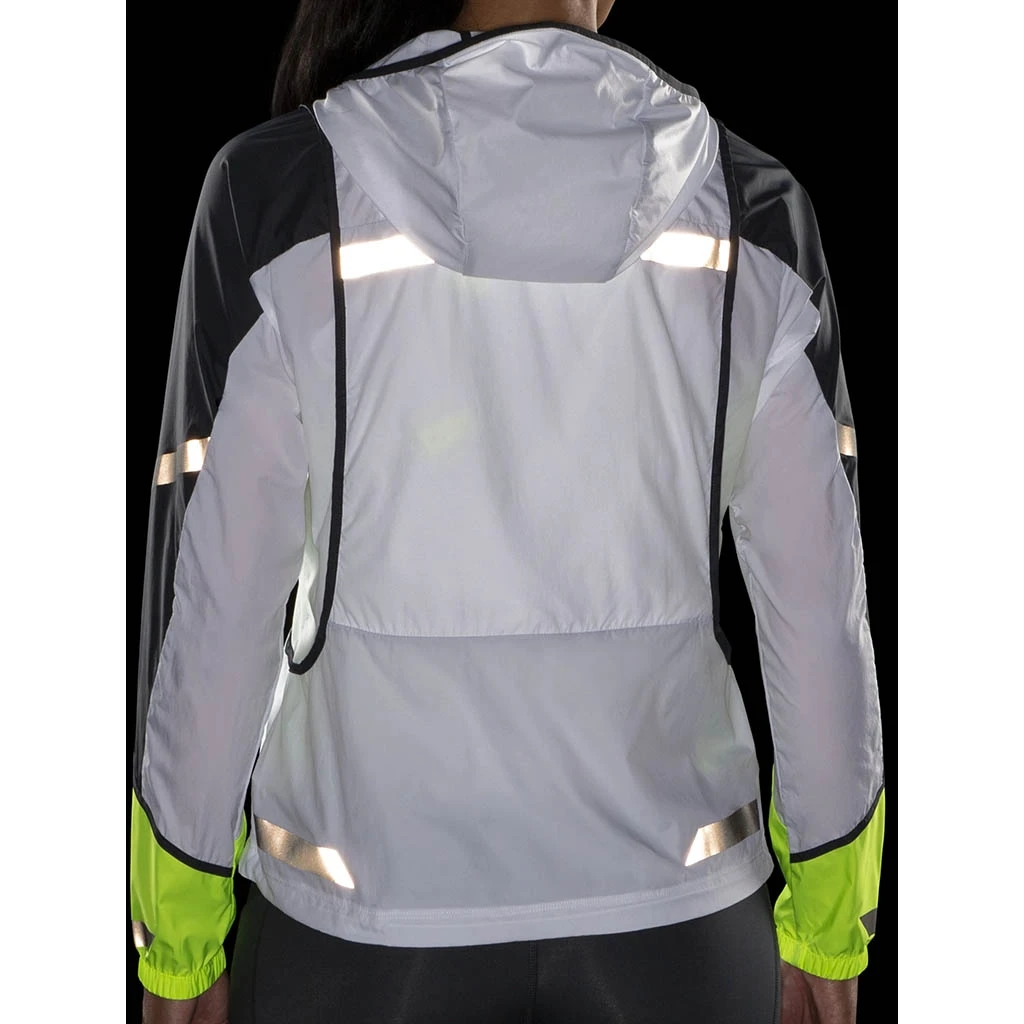 Brooks Running Run Visible Convertible Jacket Femme Blanc – Image 3