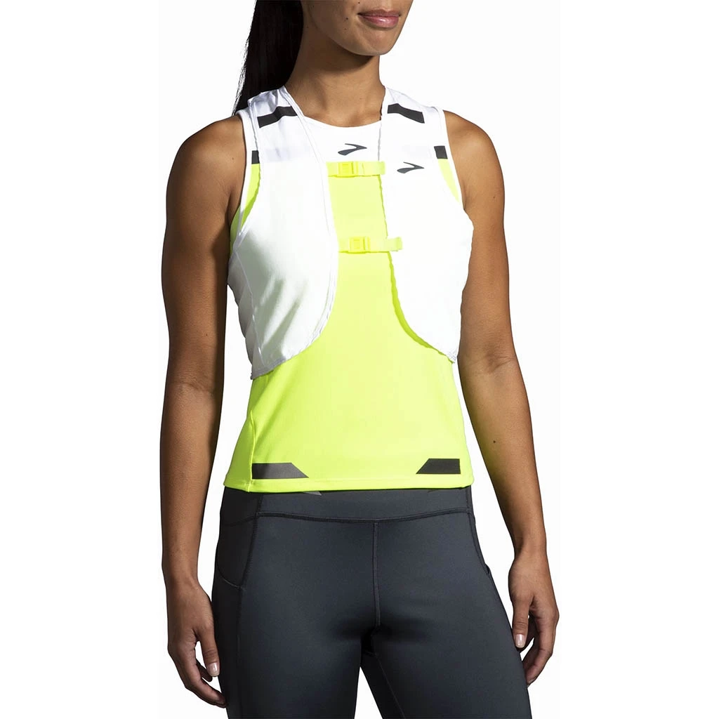 Brooks Running Run Visible Convertible Jacket Femme Blanc – Image 5
