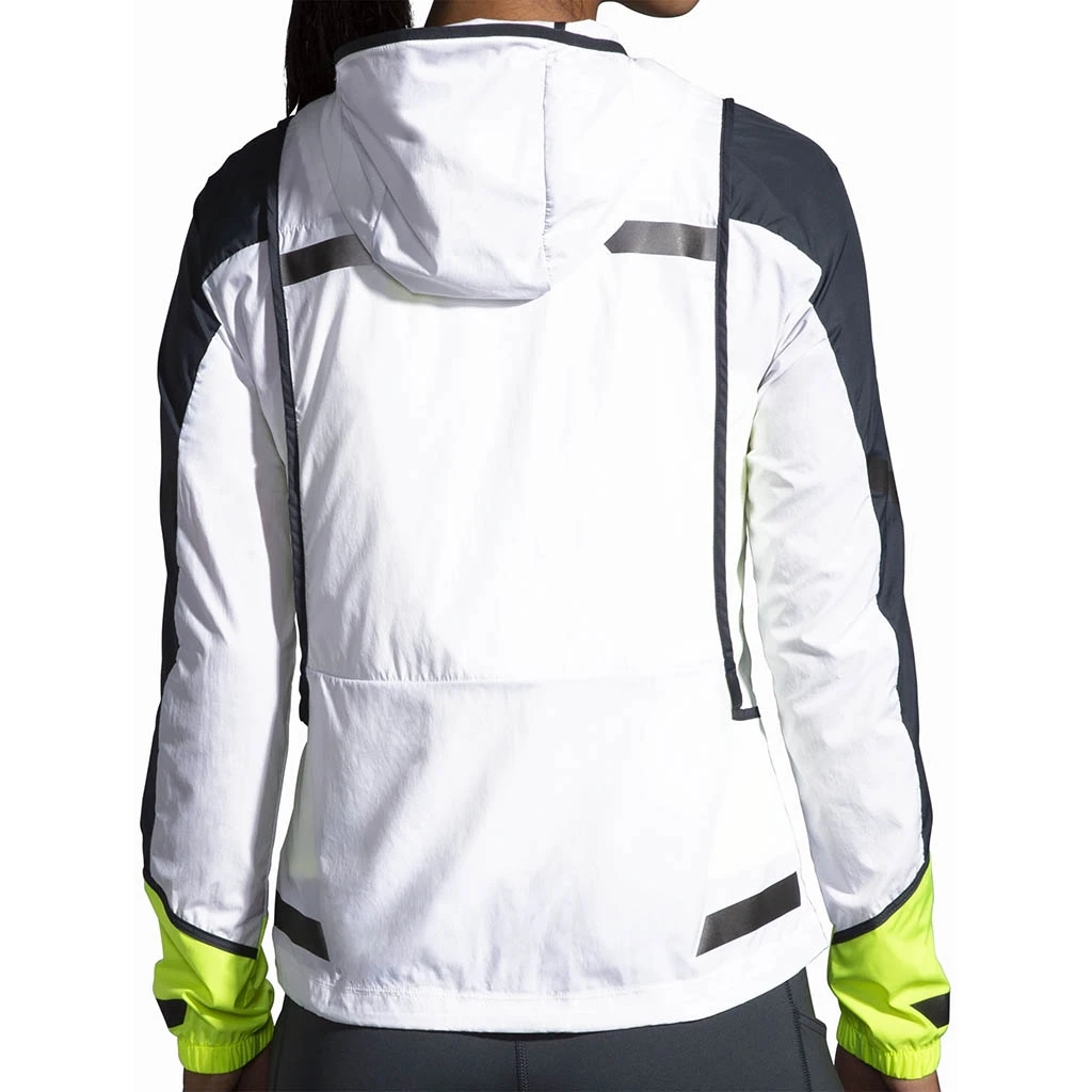 Brooks Running Run Visible Convertible Jacket Femme Blanc – Image 2