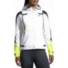Brooks Running Run Visible Convertible Jacket Femme Blanc -Salomon Boutique main 221560 134 mf run visible convertible jacket womens running jacket c004