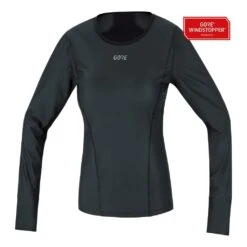 Gore Wear Windstopper Base Layer Thermo Long Sleeve Shirt Femme Noir