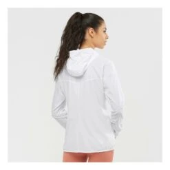 Salomon Agile Full Zip Hoodie Femme Blanc -Salomon Boutique main 298737 188842 3 6245
