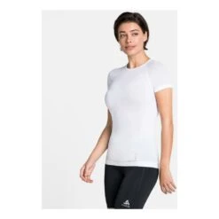 Odlo Performance X-Light Base Layer Top Crew Neck Short Sleeve Femme Blanc -Salomon Boutique main 300203 190267 3 9841