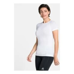 Odlo Performance X-Light Base Layer Top Crew Neck Short Sleeve Femme Blanc -Salomon Boutique main 300203 190269 5 2af9