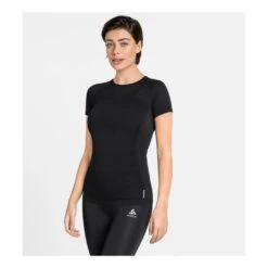Odlo Performance X-Light Base Layer Top Crew Neck Short Sleeve Femme Noir -Salomon Boutique main 300208 190275 5 a844