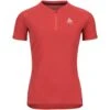 Odlo T-Shirt Manches Courtes 1.2 Zip Axalp Trail Femme -Salomon Boutique main 313901 30837 Torso Front 1 fe86