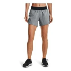 Under Armour Launch SW 5 Inches Short Femme Gris Clair