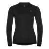 Odlo Base Layer Top Crew Neck Long Sleeve Active Warm Eco Femme Noir -Salomon Boutique main 330063 212094 1 dbfc