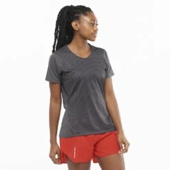 Salomon Sense Aero Short Sleeve Tee Femme -Salomon Boutique main LC1889700 0 MOD senseaerosstee periscopedeepblack run w 40d9