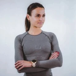 Compressport On/Off Base Layer Long Sleeve Top Femme Gris -Salomon Boutique main on off base layer ls top w grey2 74a4